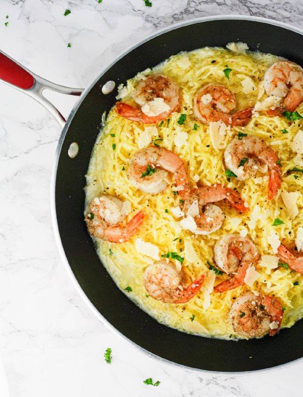 Garlic Shrimp Spaghetti Squash