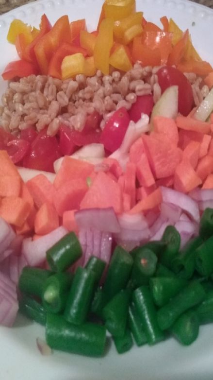 Over the Rainbow Chopped Vegetable Salad
