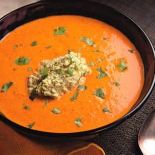 Paprika and Red Pepper Soup with Pistachio Puree (Trillium1204)