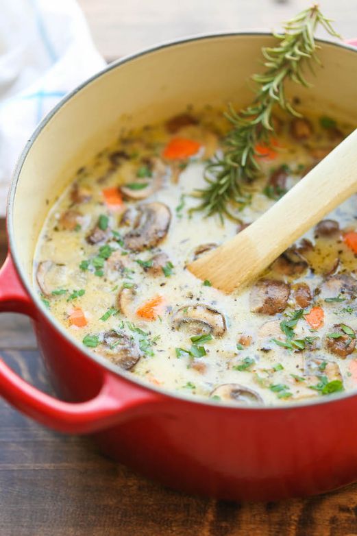 Creamy Chicken and Mushroom Soup