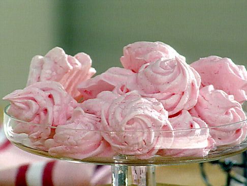 Strawberry Meringue Cookies