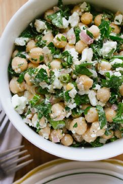 Chickpeas with Feta and Parsley