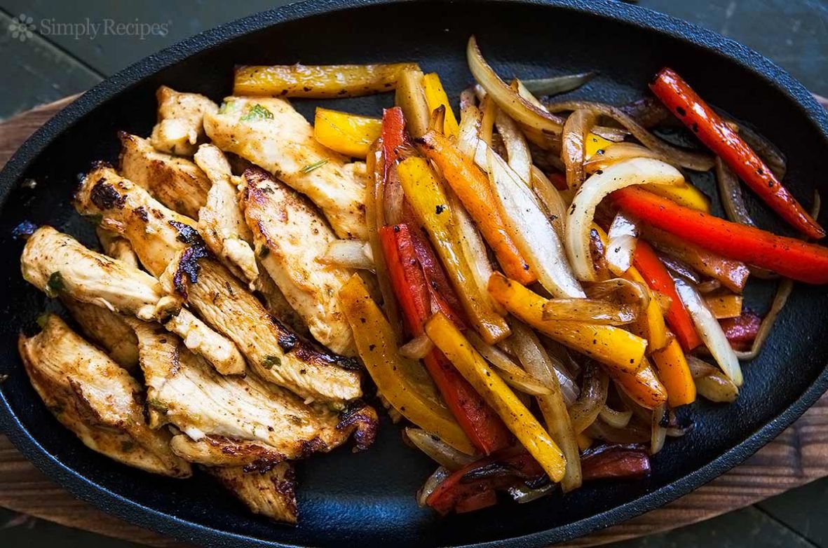 Chicken-Peppers- and Onion Fajitas