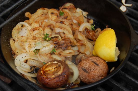 Mushroom-N-Onion Stuffed Burger