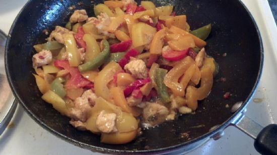 Simple Bell Pepper and Chicken Stir Fry