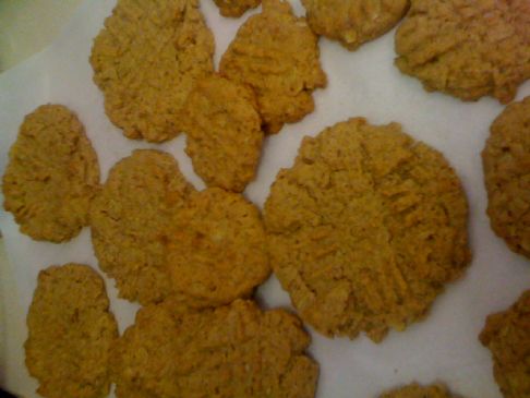 Whole Wheat Flax seed Peanut Butter Oat Meal Cookies