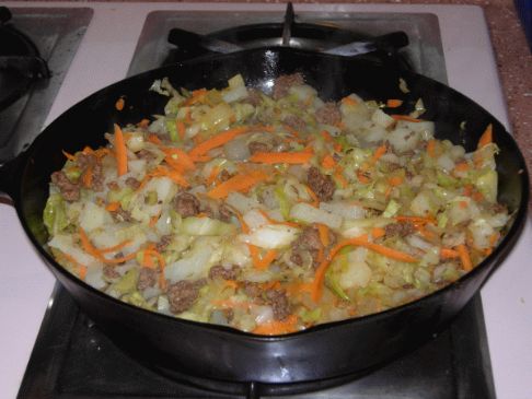 Ground Beef and Cabbage Hash