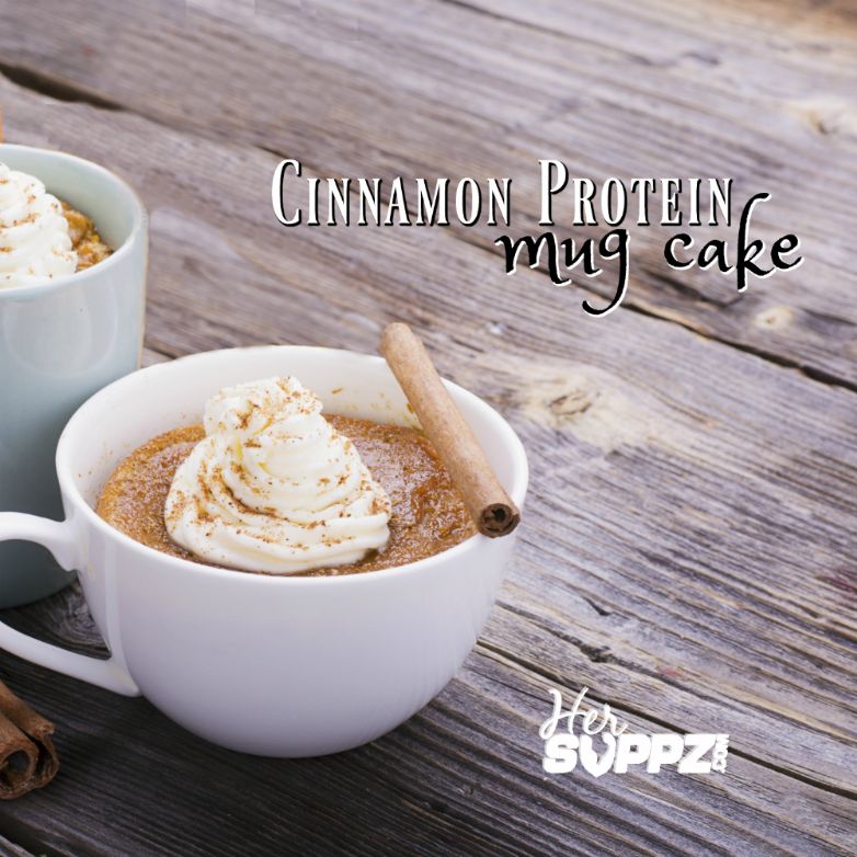 HerSUPPZ Cinnamon Roll Mug Cake with Protein