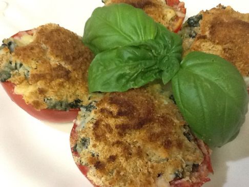 Parmesan and spinach Tomatoes