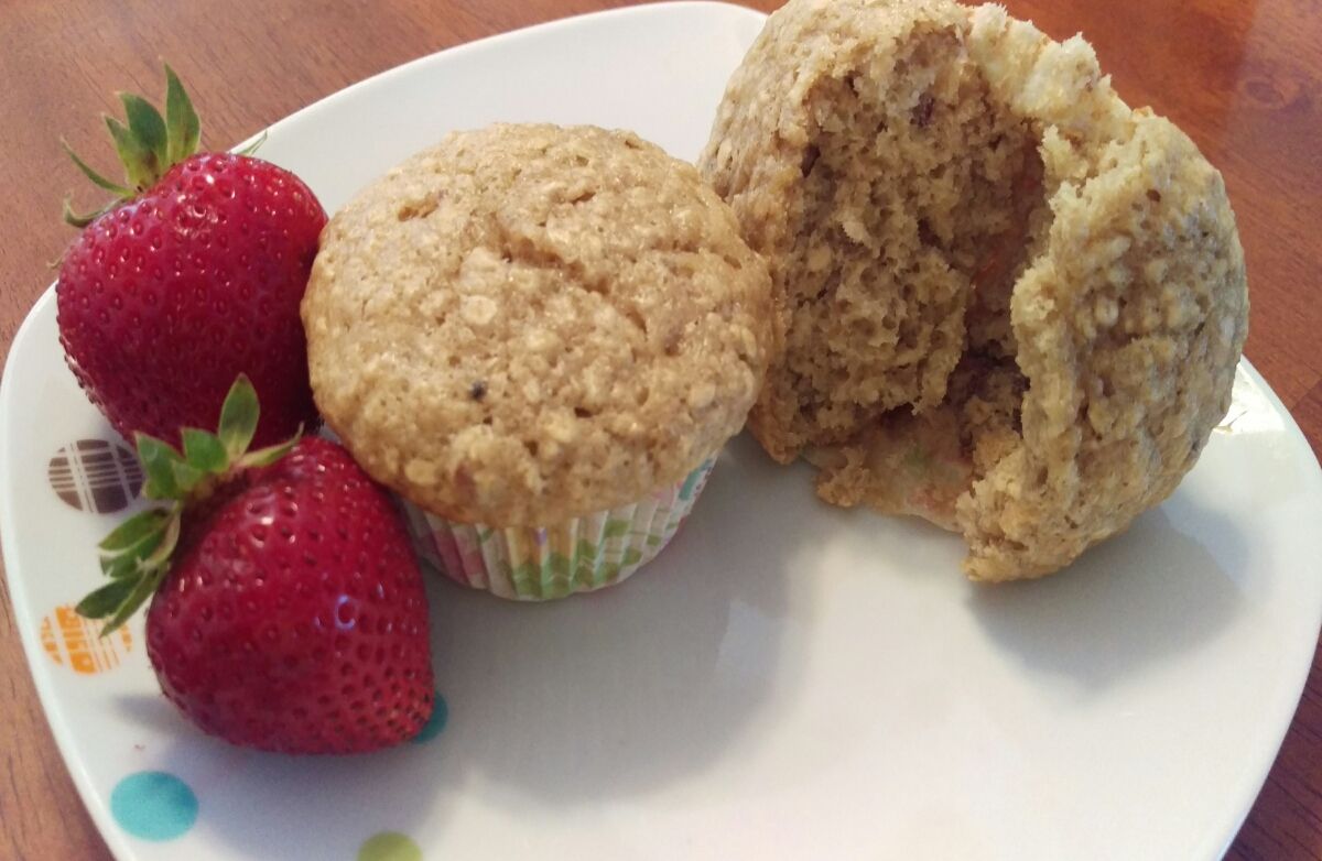 Banana nut oatmeal muffins