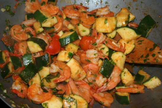 Lime-Cilantro Zucchini and Shrimp