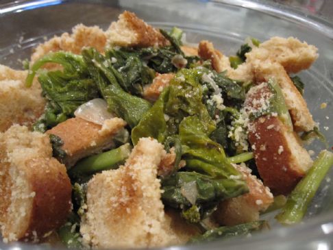 Warm Greens and Bread Salad