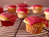 Mascarpone Mini Cupcakes with Strawberry Glaze