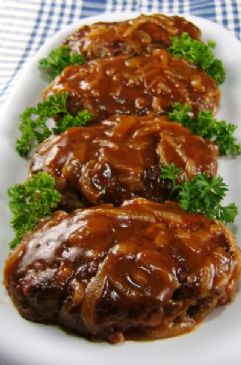 Easy Beef Dinners-Hamburgers and Onion Gravy (138 cal)