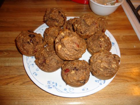 Chocolate Fruit and Nut Muffins