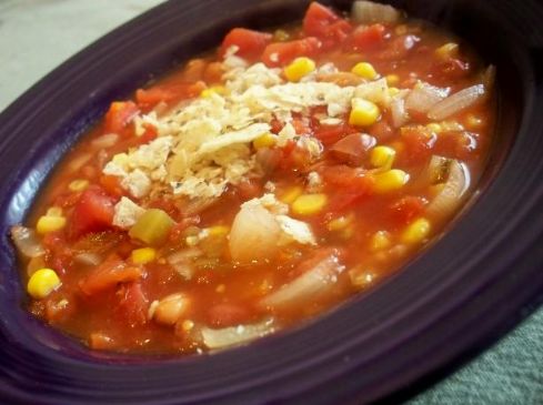 Slow Cooker Vegetarian Taco Soup