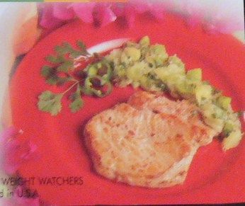 CMR Pork Chops with Tropical Salas