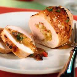 Apple and Brie stuffed Chicken Breast