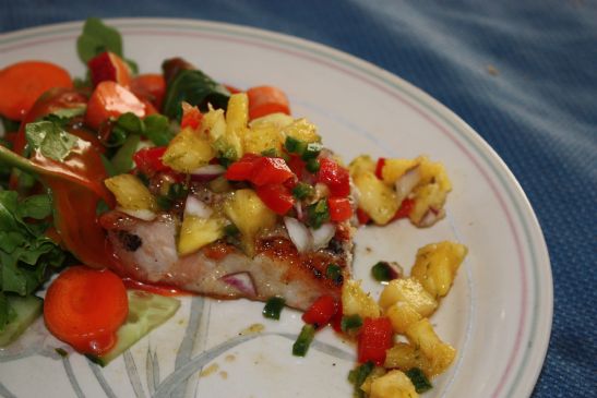 Pineapple Salsa with Pork Chops