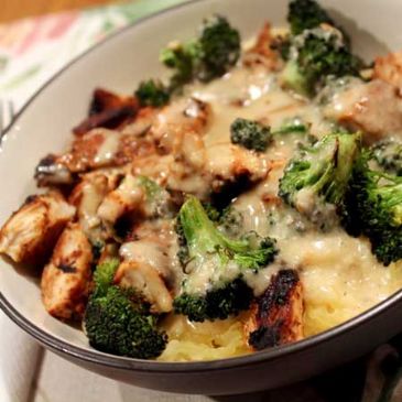 Chicken and Broccoli Alfredo with Greek Yogurt