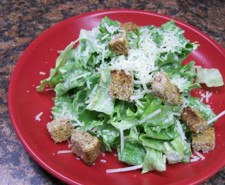 Caesar Salad (light recipe) with Greilled Corn