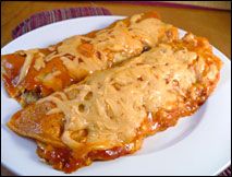 Cheese and Onion enchilades