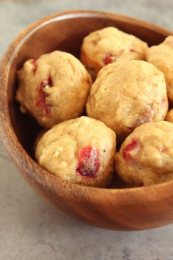 Bulked Up Strawberries and Cream Mini Muffins