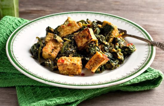 Indian Tofu With Spinach