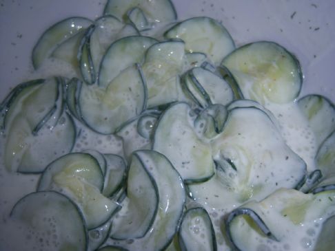 Sour Cream Cucumber Salad