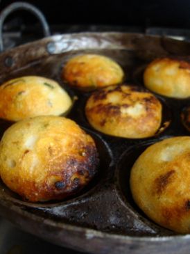 Indian Crepe Batter fritters (pongadalu)