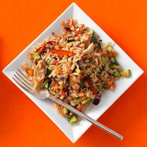 Chicken and Brown Rice Stir Fry