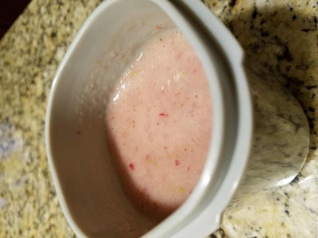 Homemade strawberry banana smoothie