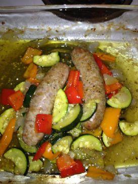 Turkey Sausages w/ Peppers