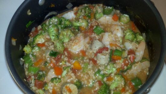 Shrimp and Veggie Sausage Jumbalaya