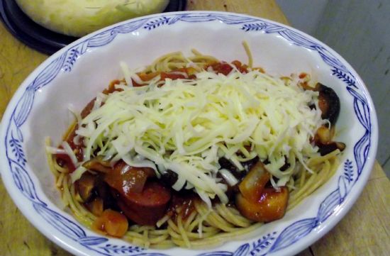 whole wheat Pasta with kielbasa sausage