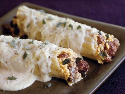 Pumpkin and Sausage Manicotti