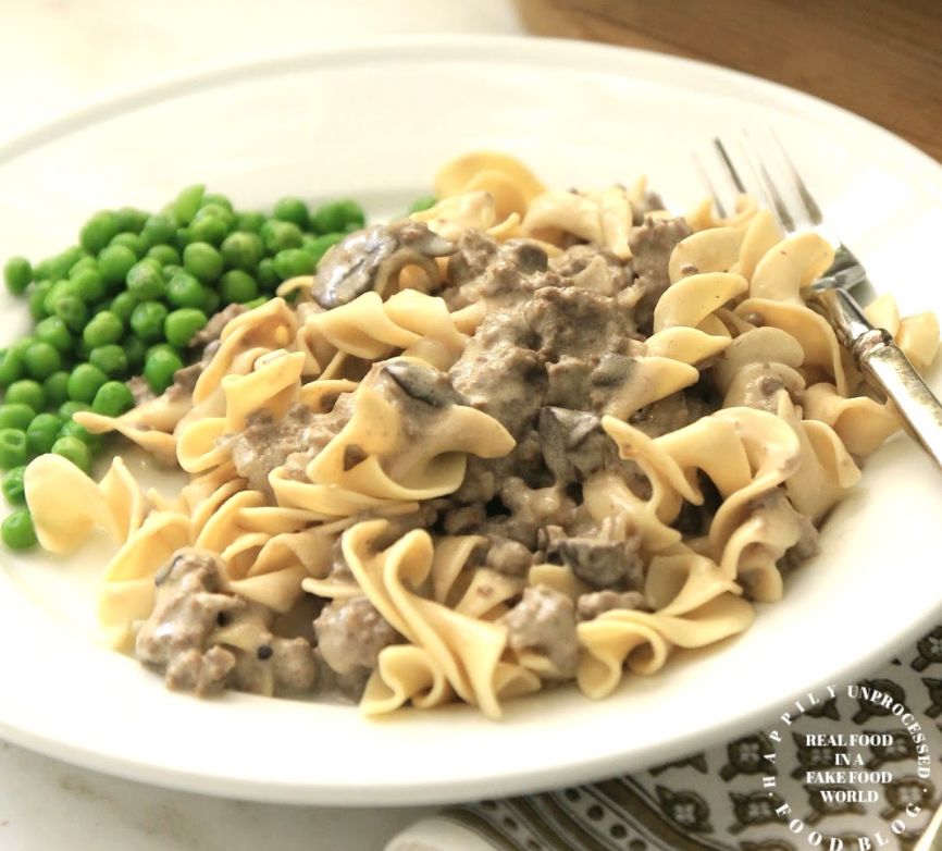 Ground Beef Stroganoff w/ Egg Noodles