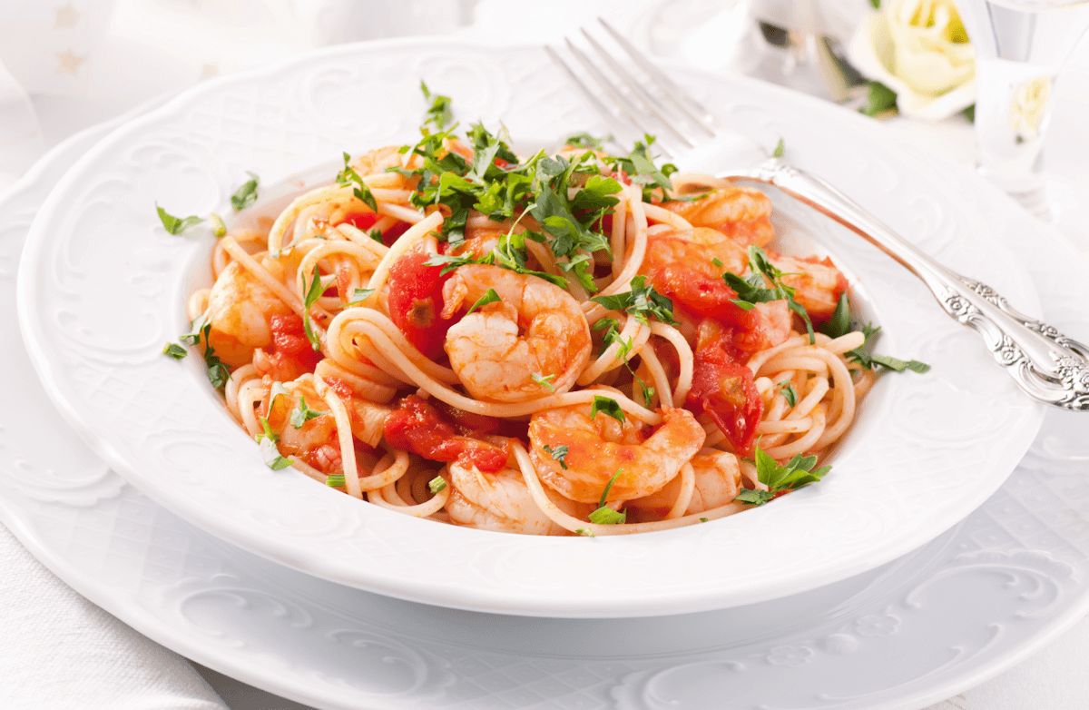Shrimp and Sundried Tomato Pasta
