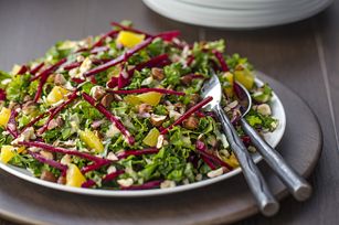Kale Salad with Beets, Oranges and Hazelnuts