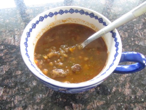 Lentils and Lamb Mediteranean Soup