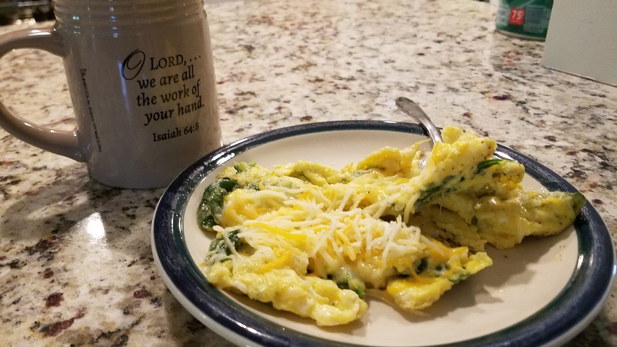 Scrabbled Spinach Eggs