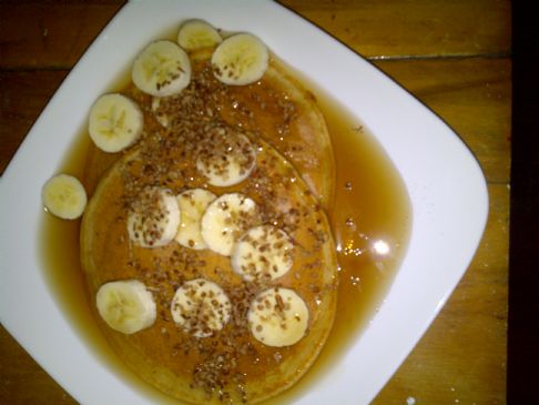 Whole Grain Sweet Potato Banana Pancakes