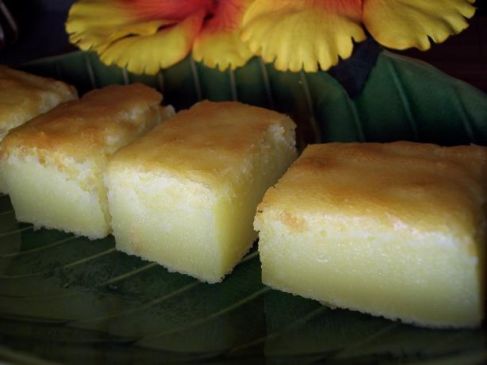 Lemon Pudding Mochi Cake