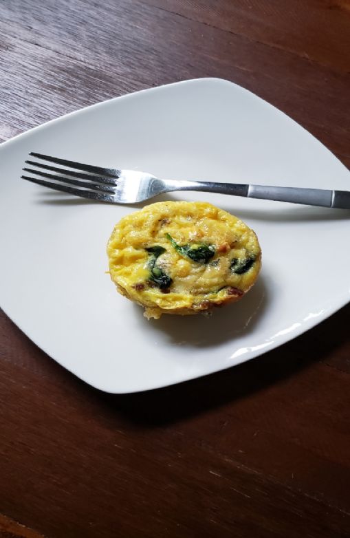 Sausage and spinach egg cups