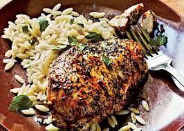 Herb-Crusted Chicken and Cilantro Orzo