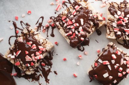 Mint Chocolate Rice Krispie Treats