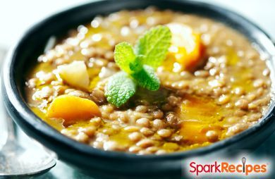 Slow Cooker Lentils and Spinach