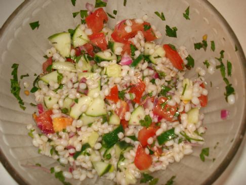 Tabbouleh with Tomatoes and Cucumber