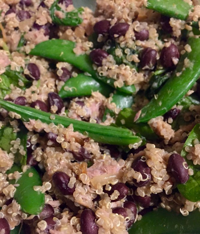 Tuna, Black Bean and Quinoa Salad w/ Veggies