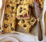 Blackberry and coconut squares